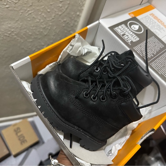 Timberland Premium 6" Boot Black Timberlands preschool - Picture 4 of 6